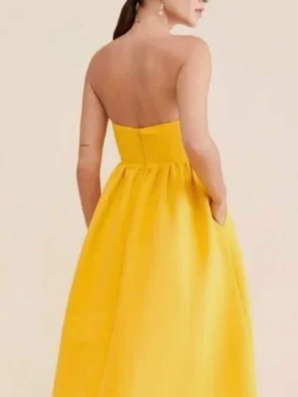 Sachin & Babi Blaine Strapless Bow Midi Dress NEW 2 Anthropologie - Picture 4 of 9